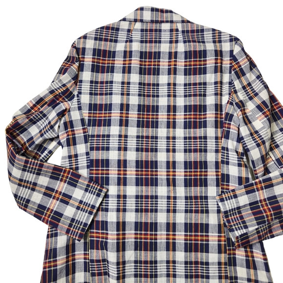 Vintage F.A. Chatta Light Weight Plaid Blazer Jacket Size 14 - Picture 6 of 7